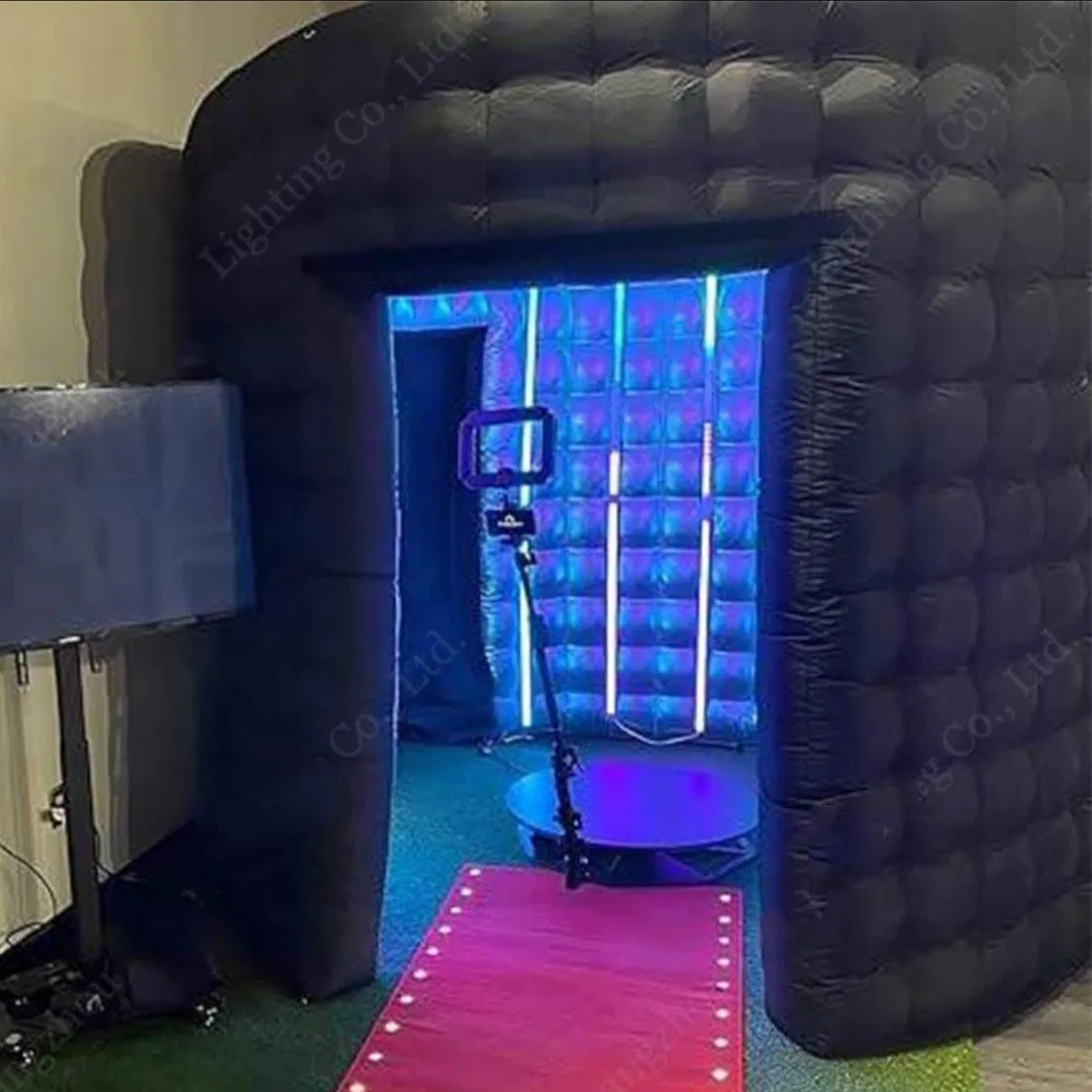 Inflatable Photo Booth Tent 360 Photo Booth 360 Automatic Inflatable 360 Photo Booth Enclosure Backdrop with LED Fill Light