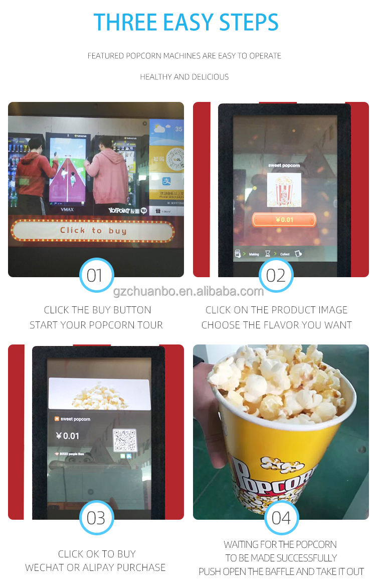 Full Automatic Popcorn Machine Earn Money Intelligent for Sales Price