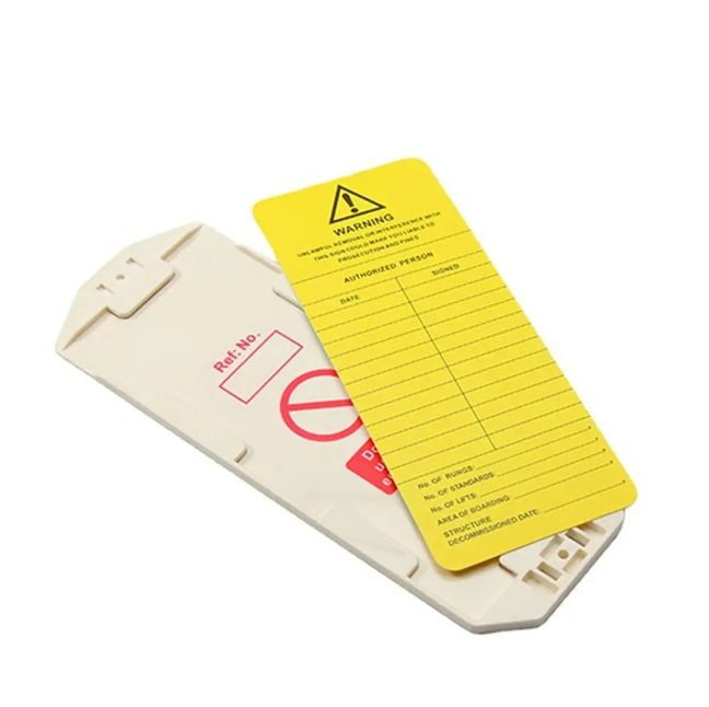 Reliable Scaffolding Safety Tagout System Featuring PVC Sign Holders
