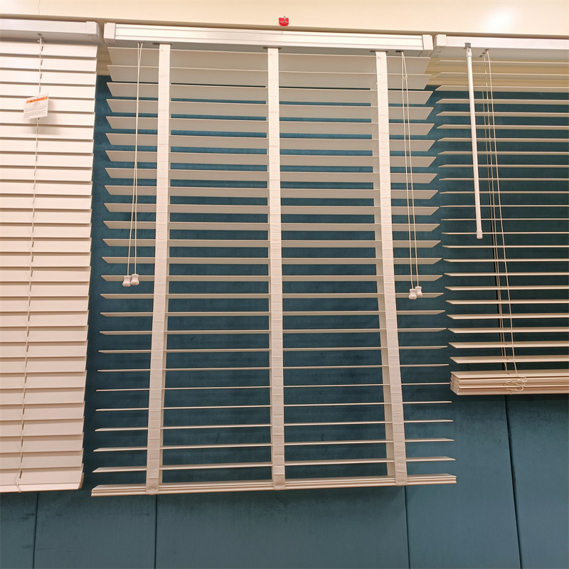 Manual Horizontal Blinds PVC Wood Fauxwood Venetian Blind for Windows and Home Interior Decoration