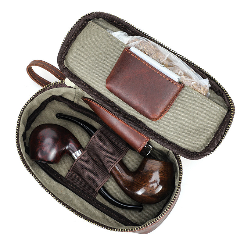 Ga166 Custom Kit Raw Smoke Shop Exit Cigar Pouch Rolling Bags Smoking Gift Shaped Box Humidor Cigarette Leather Pipe Tobacco Bag