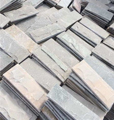 Yellow Slate Mushroom Tiles Stone Wall Facade Mushroom Stone