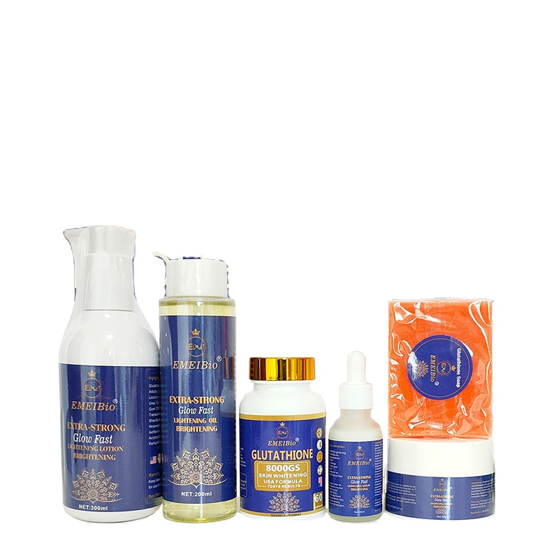 Private Label 5 Days Vitamin C Collagen Remove Hyperpigmentation Extra Whitening Lotion Serum Cream Facial Skincare Set