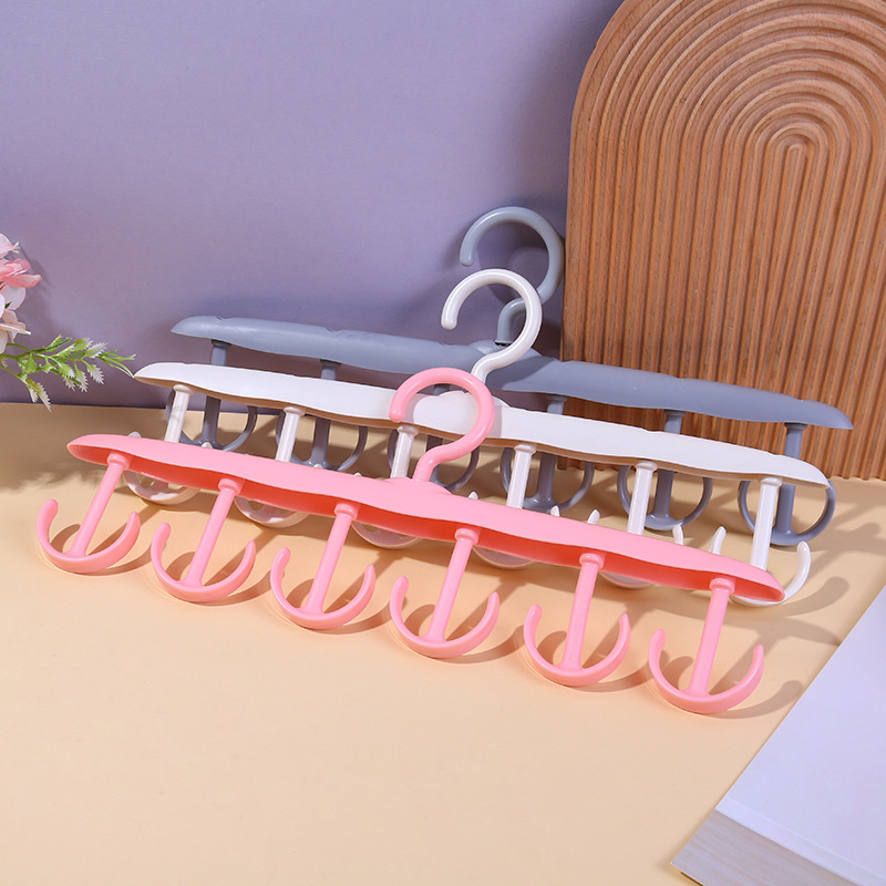12 Hooks Hanger Plastic Hangers Multi-Function Hanger 12 Slots Hanger