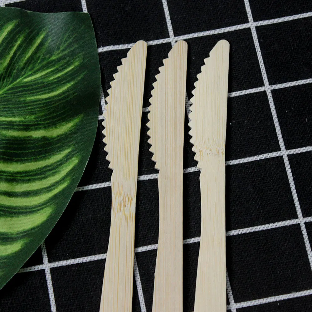 High Quality Biodegradable Disposable Cutlery 170mm Bamboo Knife