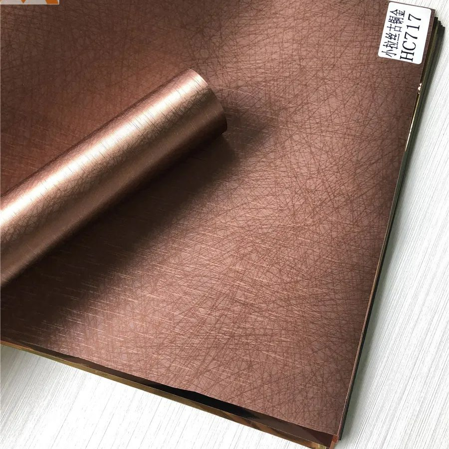 Glossy/Matte Decorative PVC Film with Metallic Color Wall Panel