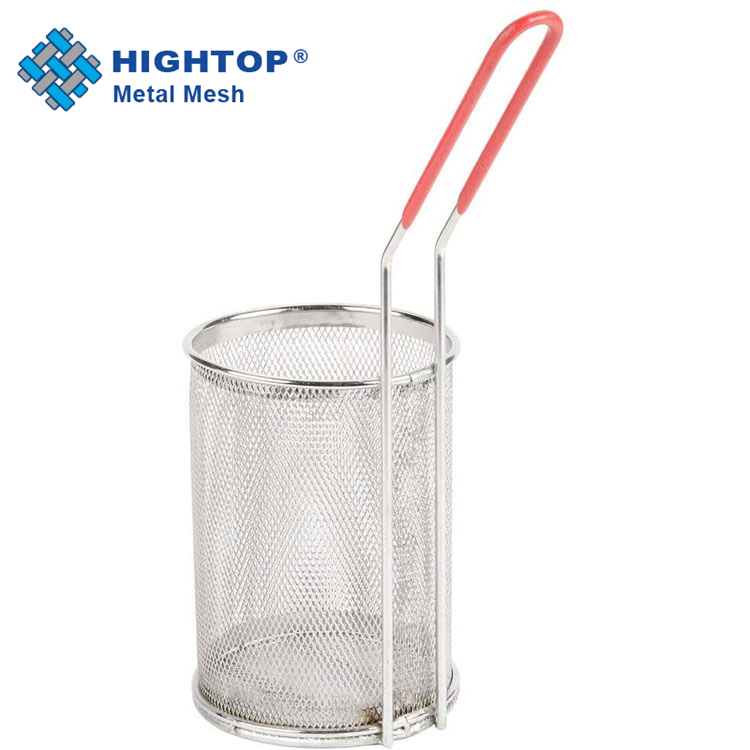 Stainless Steel Mesh Food Noodle Strainer Pasta Boil Basket with Handle
