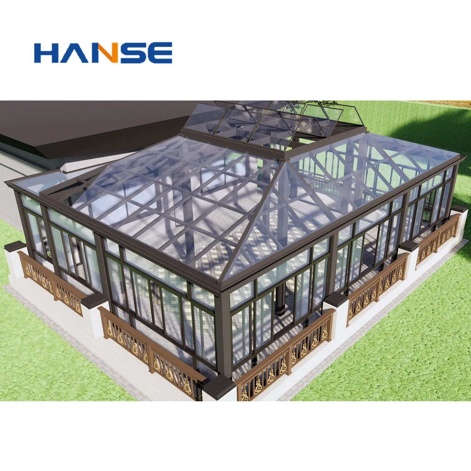 Thermal Break Aluminium Toughened Double Safety Glass Sun Shade Garden Movable Sunroom