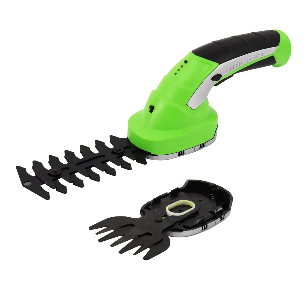 2 in 1 Grass Hedge Trimmer Handheld Grass Shear Shrubber Trimmer 3.6V Electric Grass Cutter with Rechargeable Battery Dual Blade