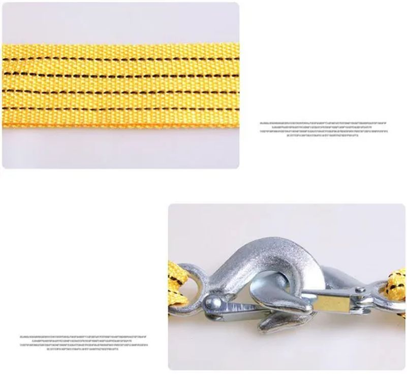 Car Tow Rope with Hook 3m 3tons Car Towing Rope Strap Tg003_14