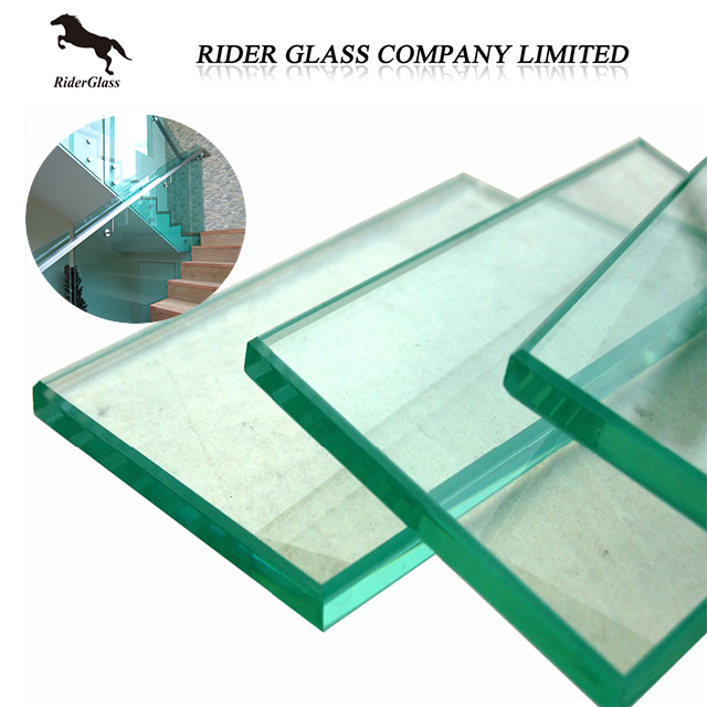 High Quality Flat and Curved Tempered Laminated Frameless Glass Railing