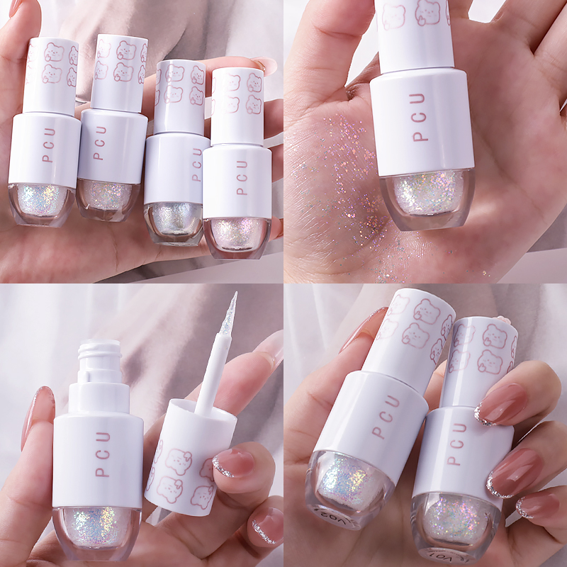 New Eye Makeup 4 Color Flashing Mini Eye Shadow Creative Design Bright Gloss Liquid Eye Shadow