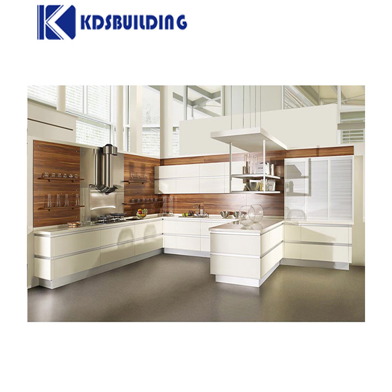 Modern Modular White Glossy Lacquer Finished Kitchen Furniture Kitchen Cabinet