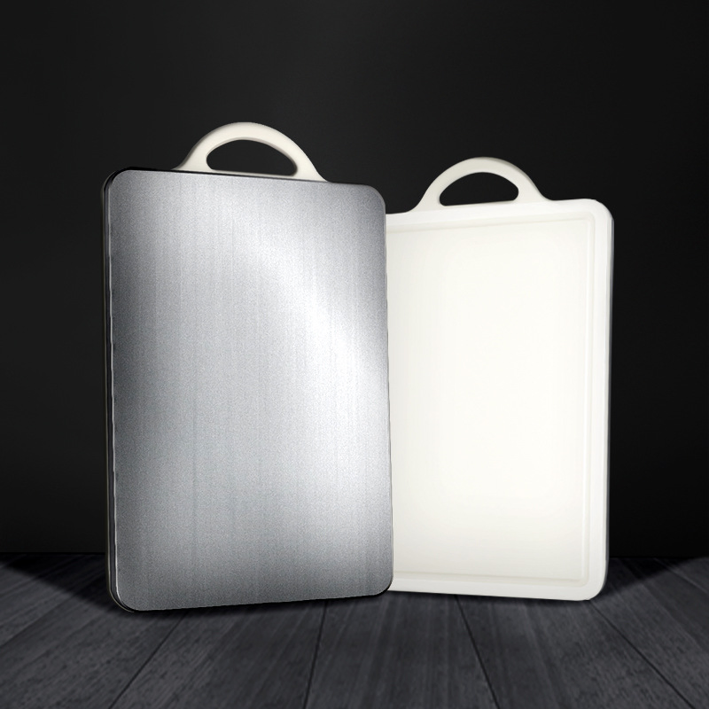 New Arrival Kitchen Home Restaurant PP Chopping Blocks Double Side Stainless Steel Cutting Board