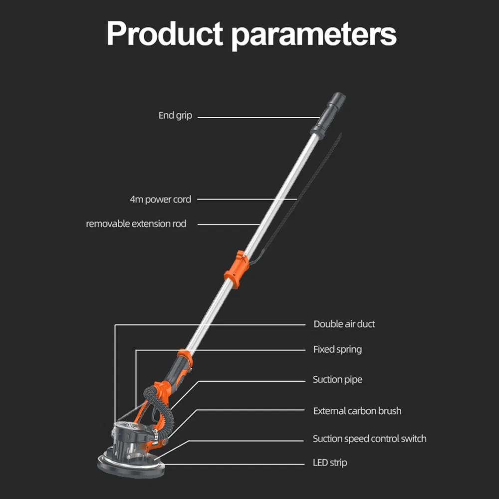 High Quality AC Brushless Wall Polishing Machine, Handheld Electric Power Tools Wall Sander Polisher
