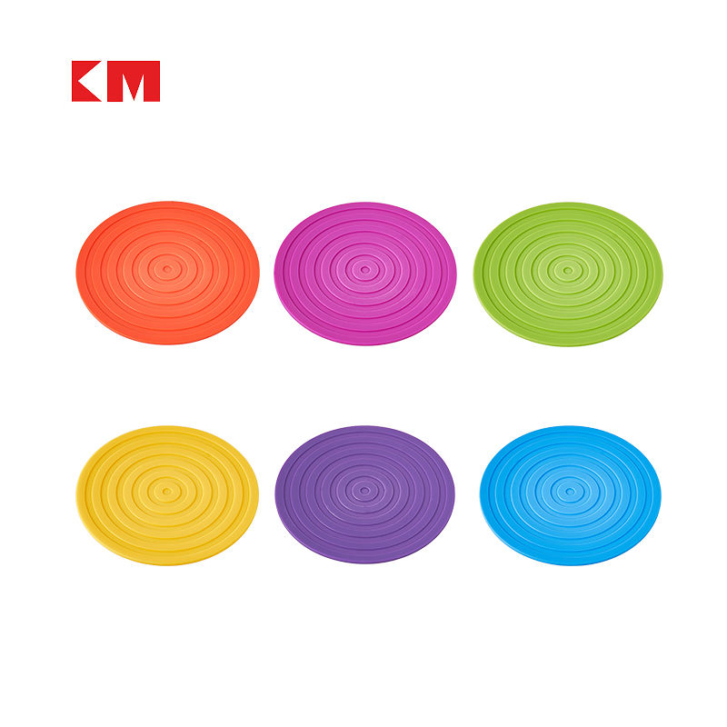 Km1322 Custom Logo Silicone Drink Coasters Non Slip Houseware Daily Necessity