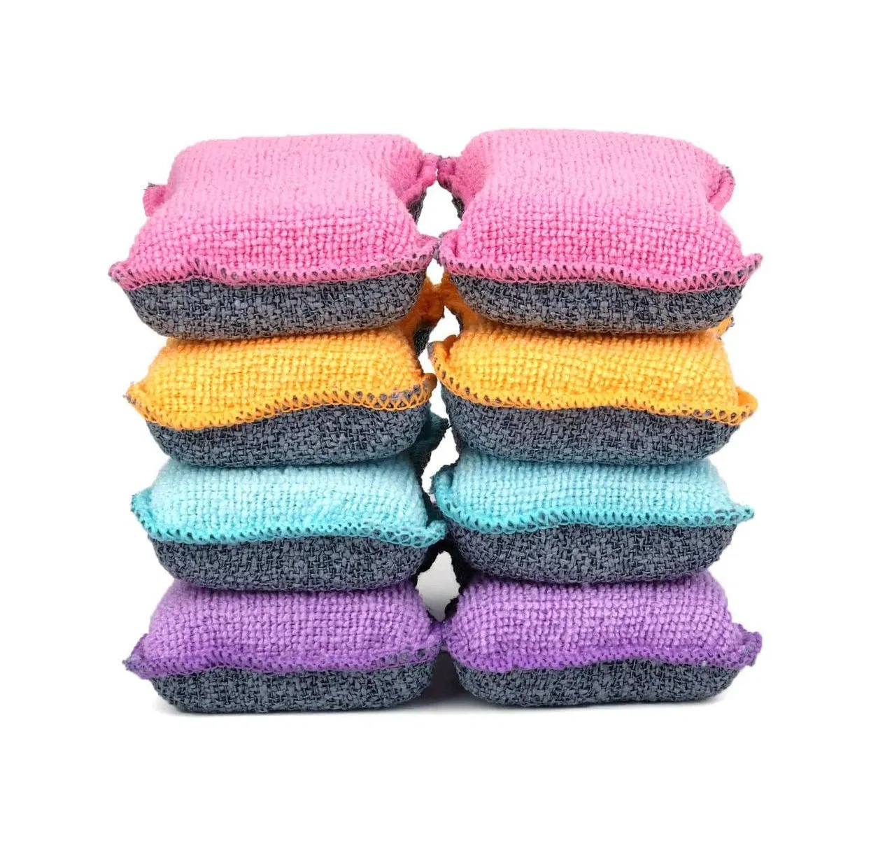 Kitchen Home Free Sample 8 Pack Washing Towels Scouring Pad Sponge Brush