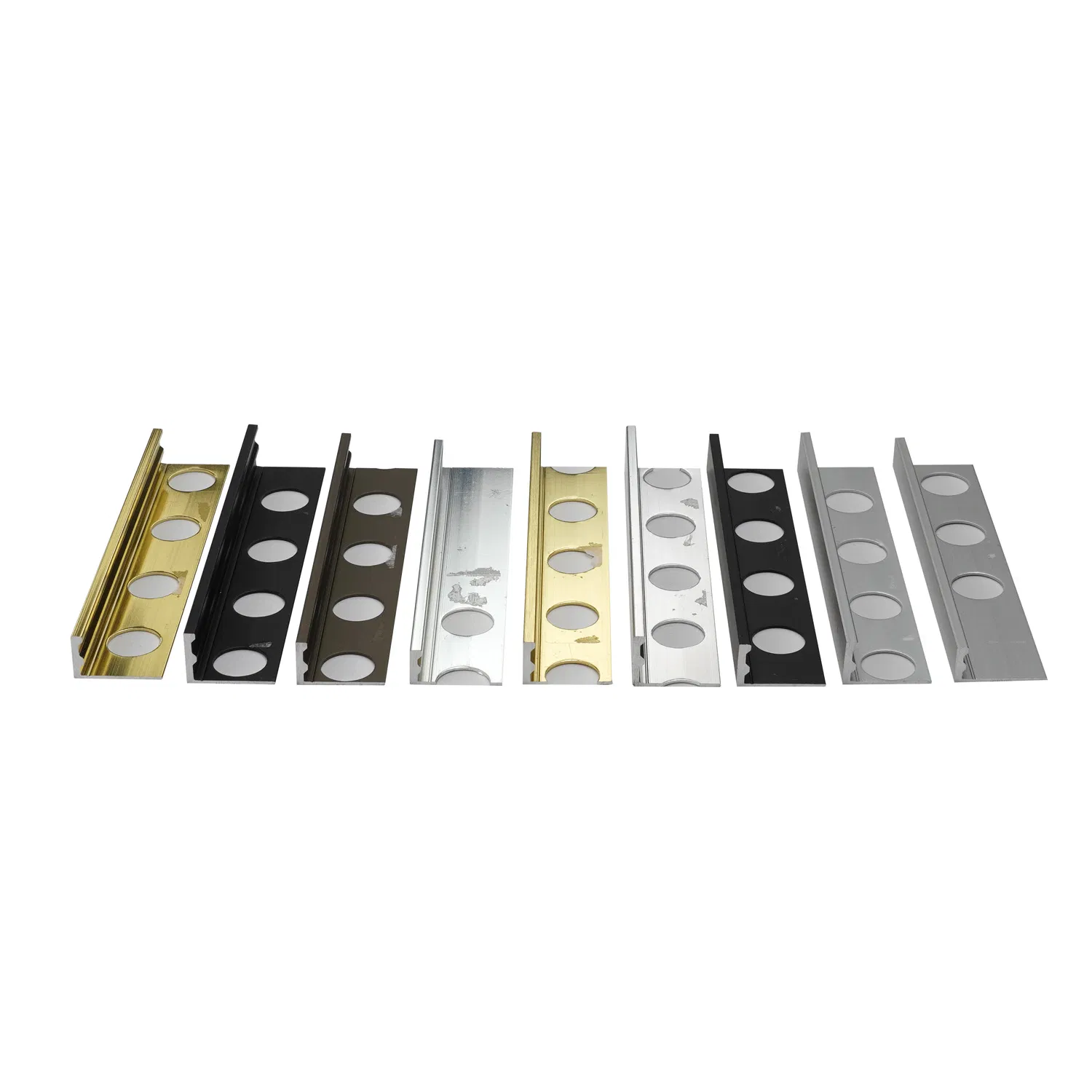 Aluminum Strip Listello Stainless Steel Stair Nosing Curved Sqaure Shape Tile Profile Aluminium Tile Trim