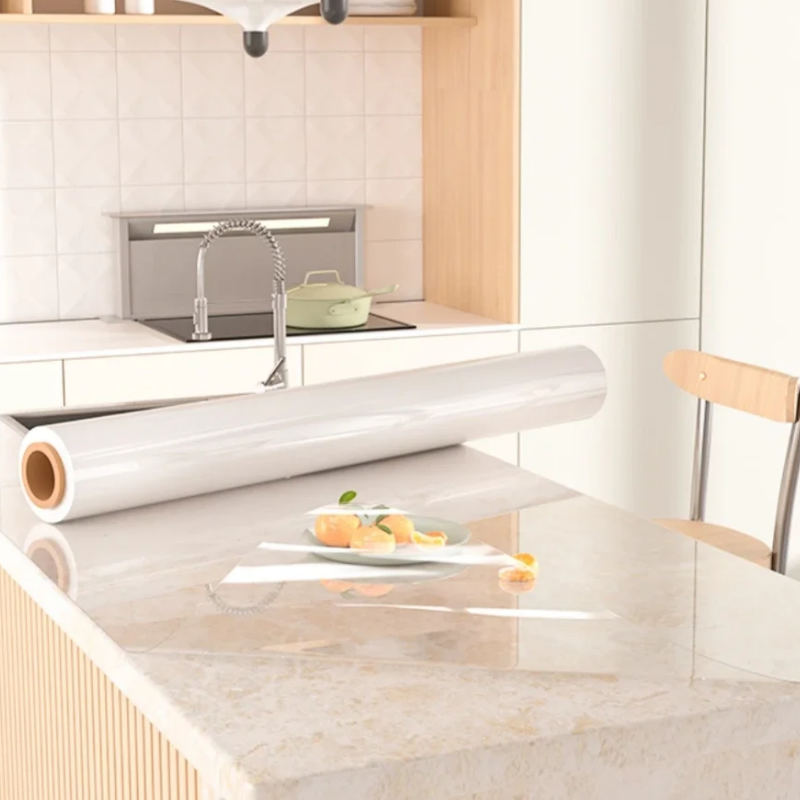 7.5mil Adhesive Surface Transparent Decorative Protective Furniture Film for Marble Countertop