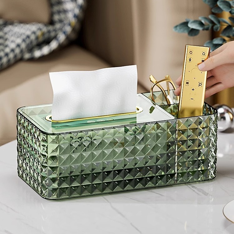 Living Room Desktop Storage Spring Mechanism Multi-Functional Tissue Box
