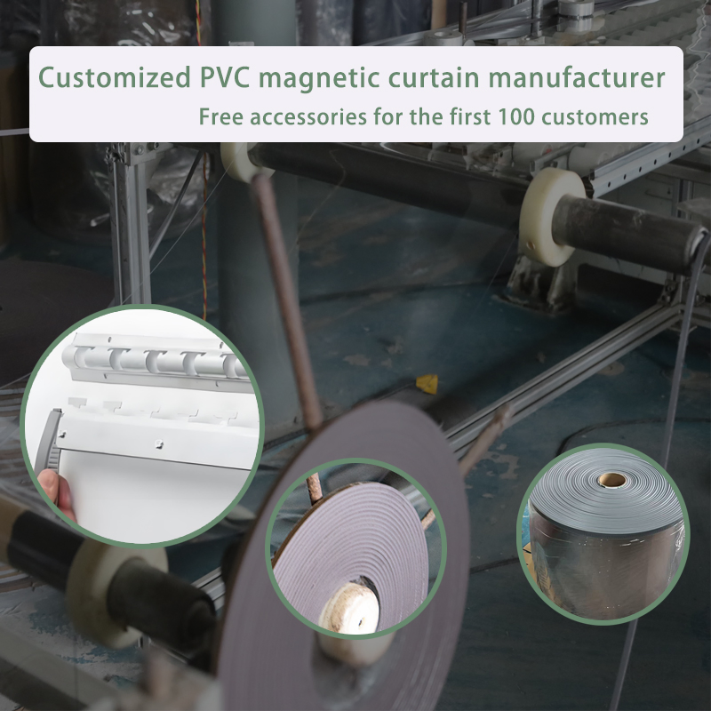 Industrial Magnetic PVC Curtain - Thick Strips with Magnetic Seal for Dust & Pest Control