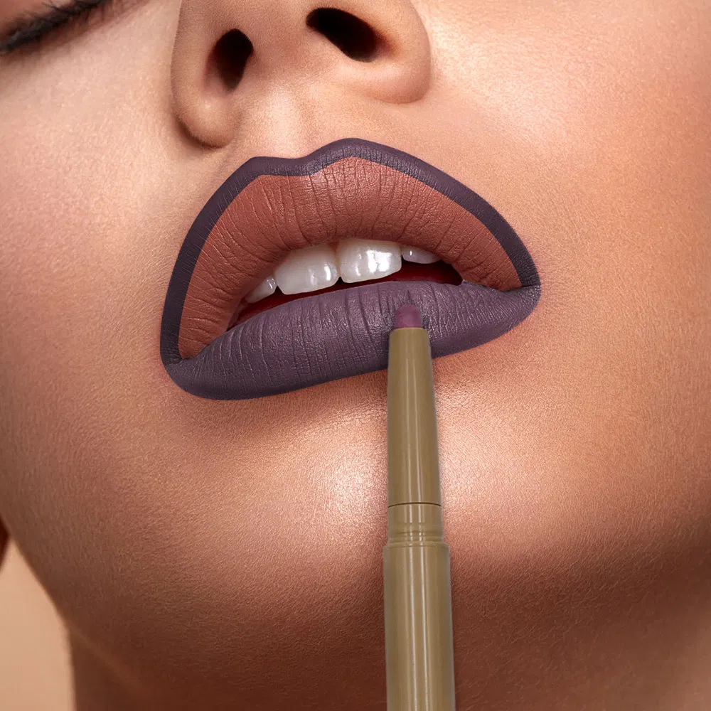 Wholesale Makeup Peptide Lipliner Contouring Plump Lip Liner Custom Logo Retractable Vegan Creamy Brown Lip Liner
