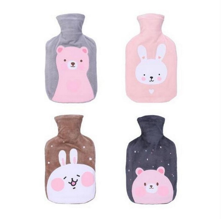 Cartoon Plush Hot Water Bottle Bag