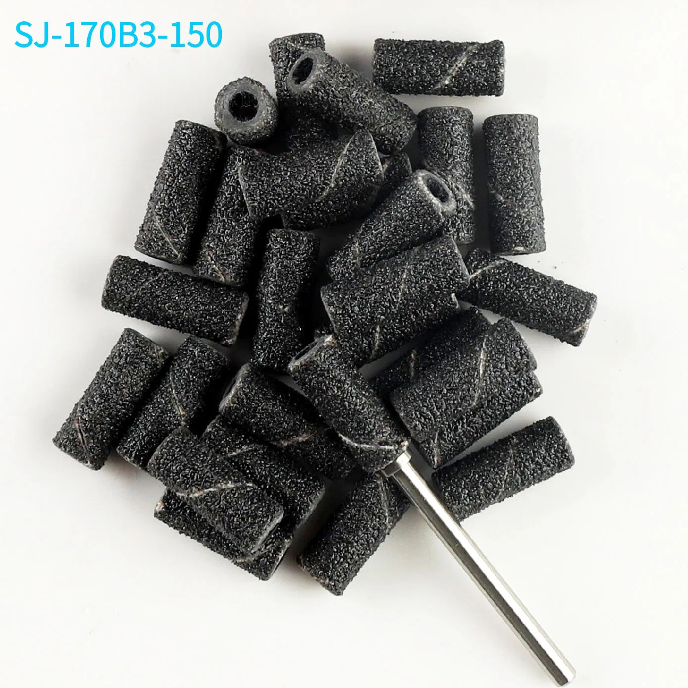 100PCS/Box 3mm Silicon Carbide Abrasive Black Mini Small Nail Beauty Sanding Band Bit