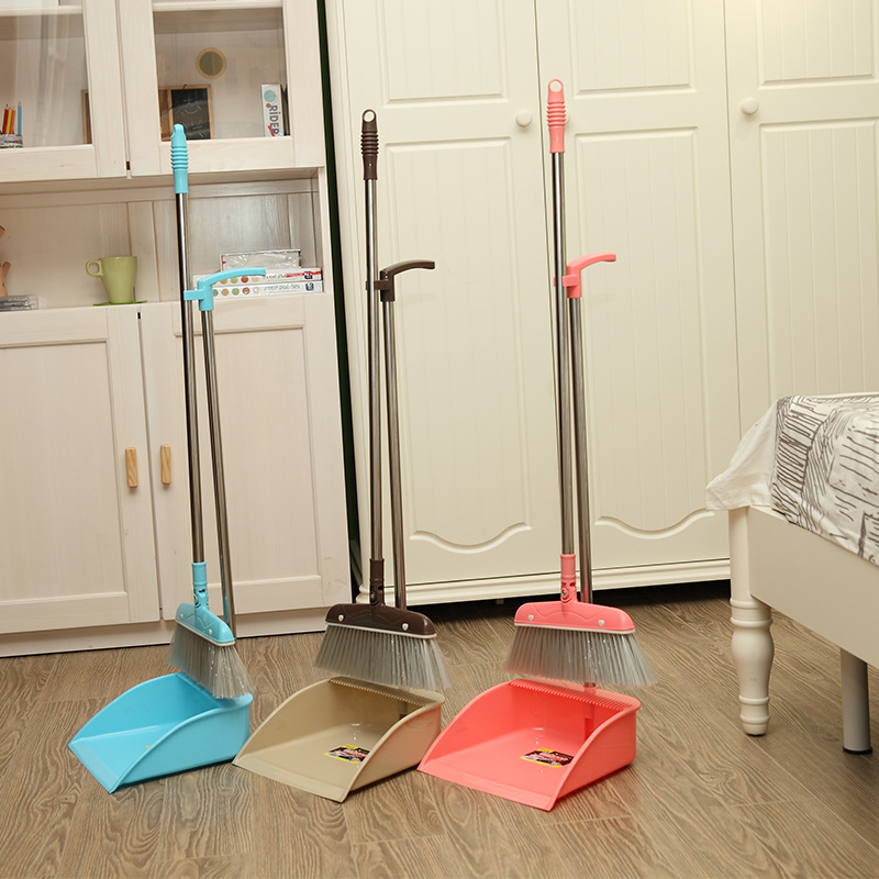Rotable and Non Dead Corner Scraping Plastic Cleaning Magic Broom Dustpan Set
