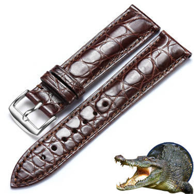 RC73 Alligator Smart Black Vintage Top Grain Luxury 20mm Apple Strap Packaging Brown Machine with Watch for Men Leather Straps