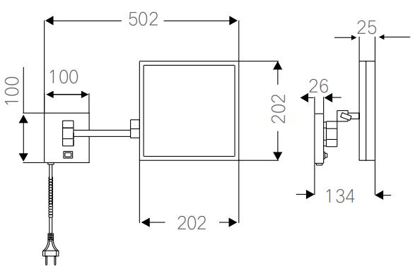 Xm-8120 Bathroom Make-up Mirror with LED Light