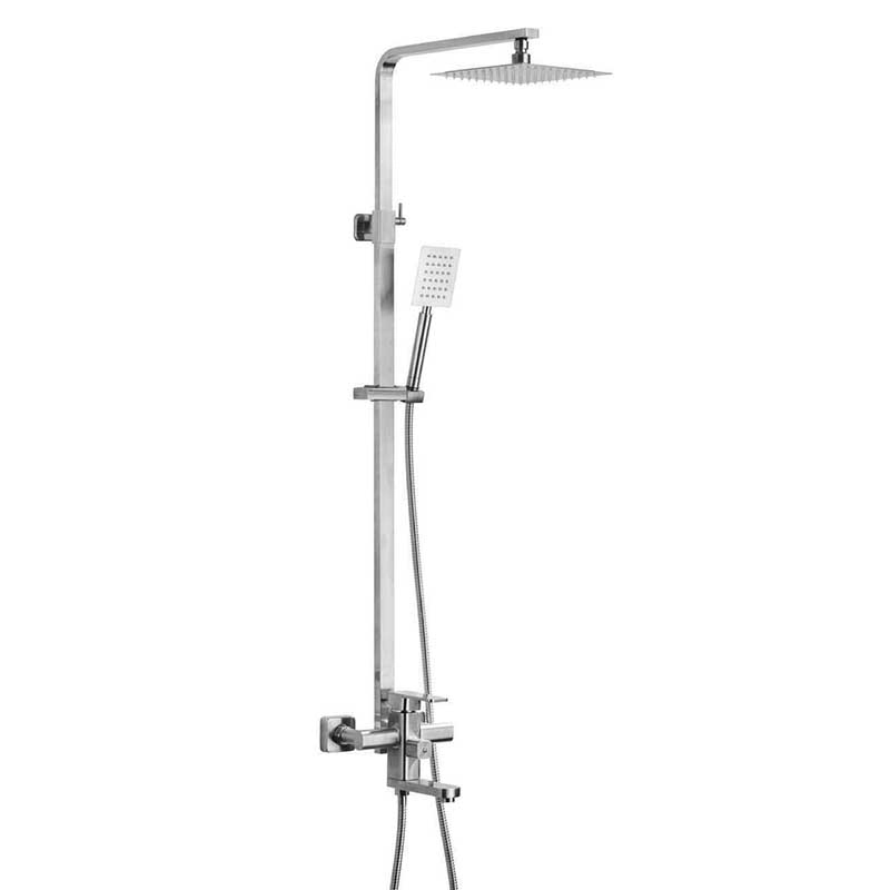 Sanitary Ware Handle Durable Hot Cold Shower Sets Satin Faucets Mixers and Taps for Bathroom