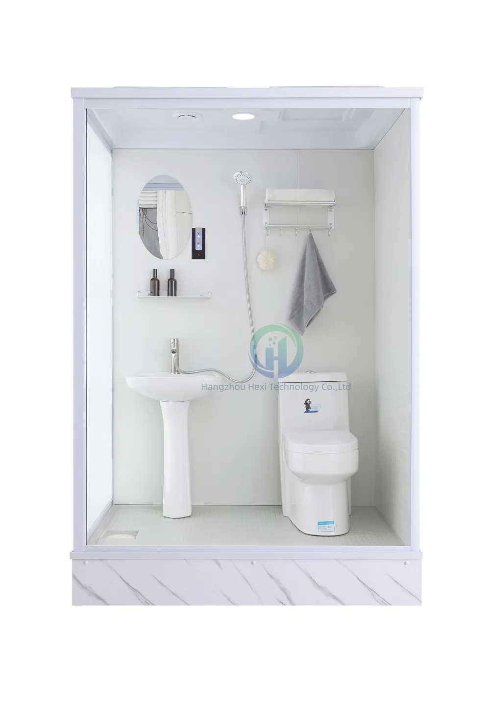 Impressive Sanitary Ware Concealed Prefab Toilet Room Integrated Capsule Bathroom Pod Shower Room