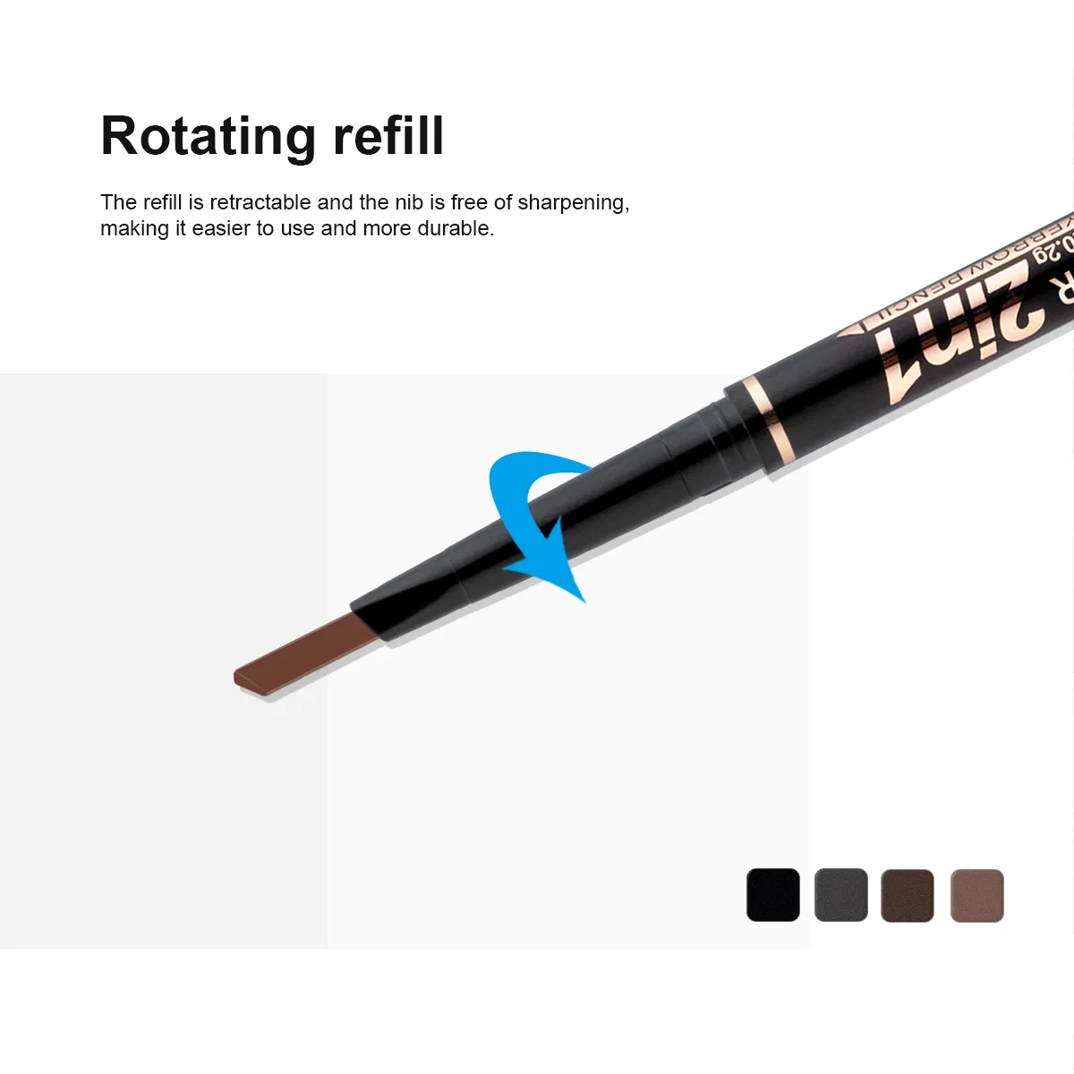 Best Waterproof Long Lasting Grey Black Brow Eyebrow Pencil Eyeliner Cosmetic
