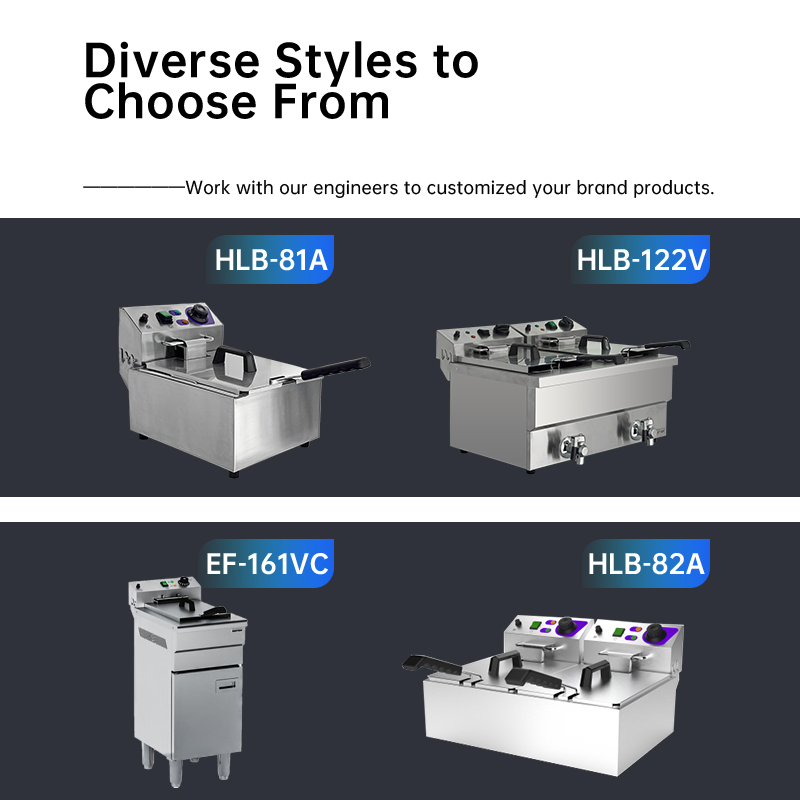 Heavybao Electric Commercial Stainless Steel Efficient Smokeless Deep Fryer with CE RoHS