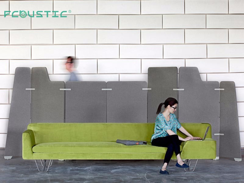 Office Sound Insulation Freestanding Partition Screen Eco-Friendly Noise Control Material Pet Acoustic Panel Desk Cubicles