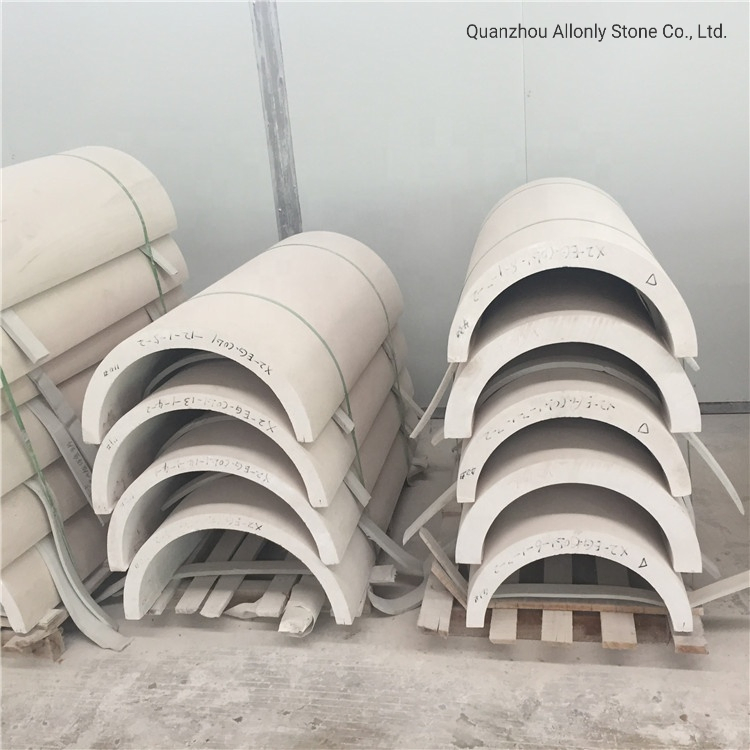 Cream Bello Limestone Greek Column Decoration Roman Pillar for Building Project