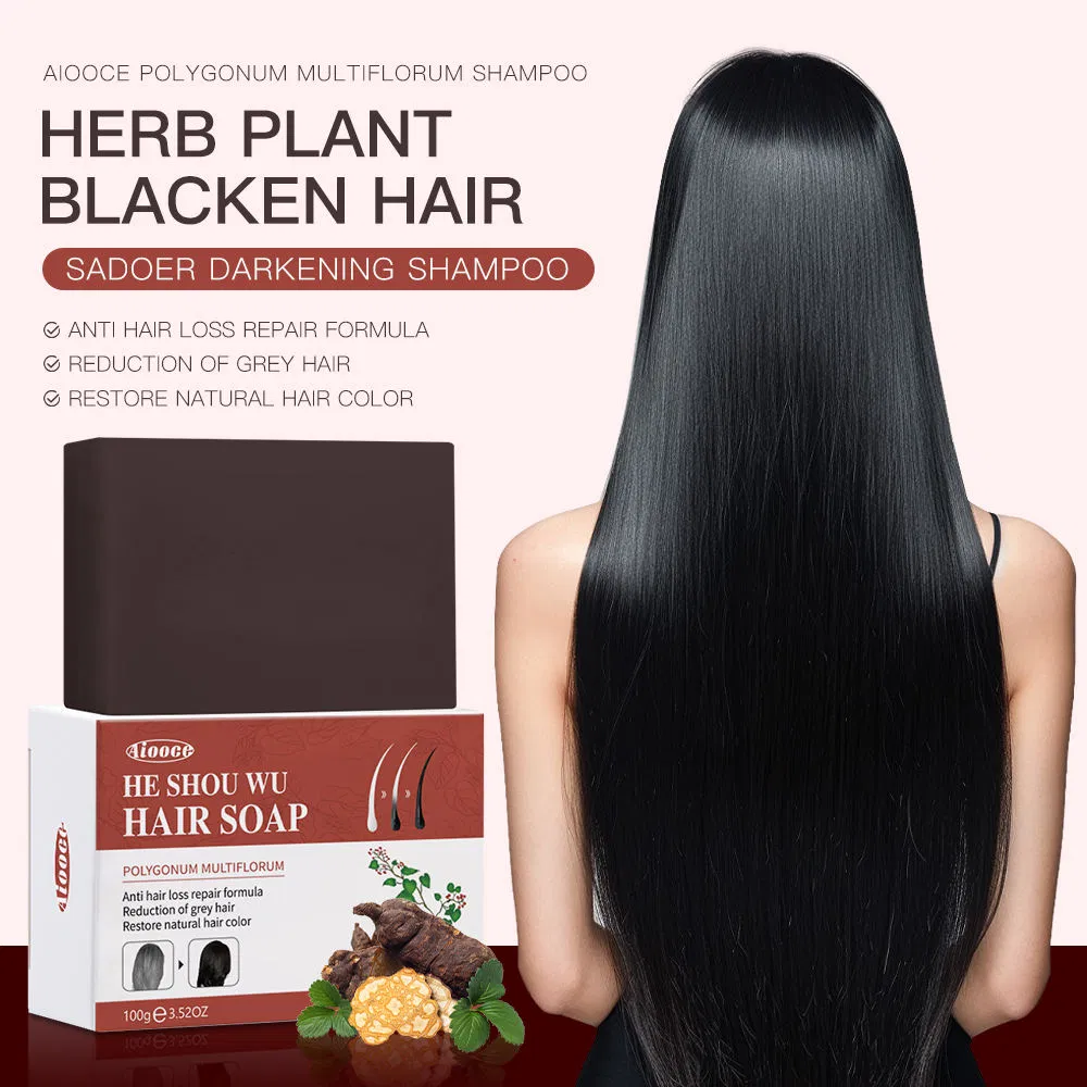 Aiooce Polygonum Multiflorum Darkening Grey Hair Soap