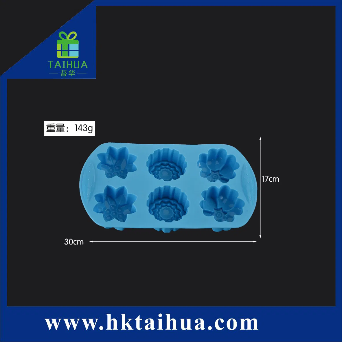 Силиконовая форма для льда на 6 ячеек