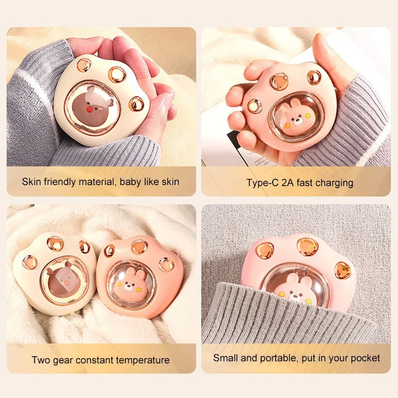 USB Rechargeable Pocket Cat Claw Cute Winter Heater R Mini Hand Warmer