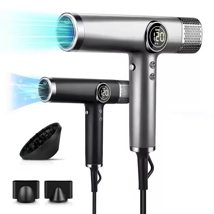 Best Selling Set Portable Quick Drying Low Noise Hair Dryer Magnetic Nozzle and Diffuser Negative Ion Hair Dryer