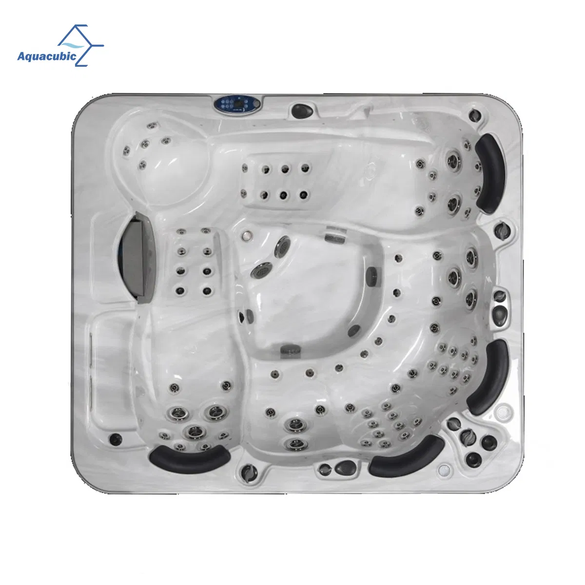 American Standard Wholesale Outdoor Spas 7 - Person Jacuzy Acrylic Square Hot Tub with Ozonator and Built-in Speaker