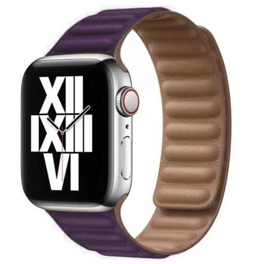 Magnetic PU Leather Watch Band for iWatch 6/7/8/Se Watch Replacement