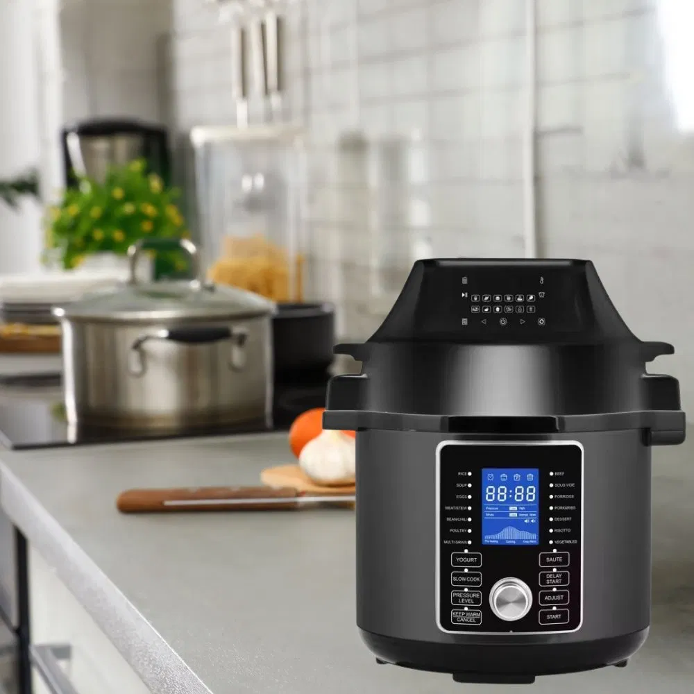 Smart Pressure Cooker Boasting 1500W Power for Quick Meals with Double Lids