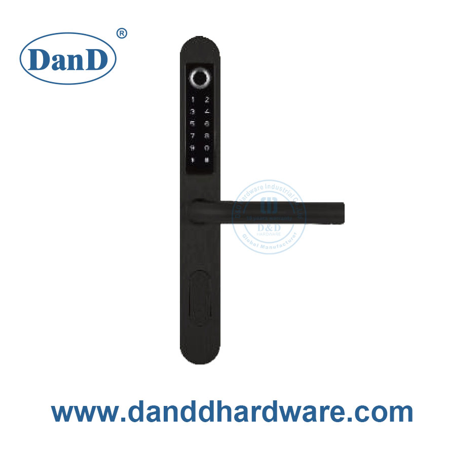 Safe Hotel System Stainless Steel Electronic Fingerprint Door Handle Smart Intelligent Lock