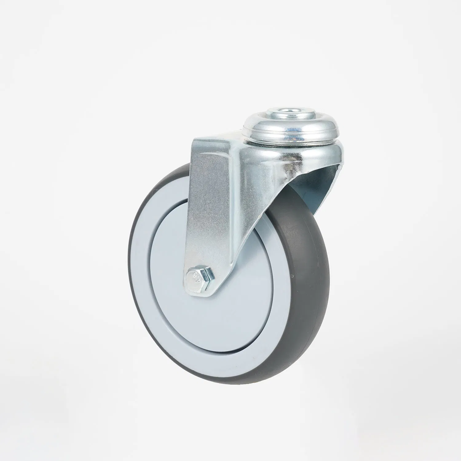 125mm Smooth Rolling Swivel Locking Medium Bolt Hole PP TPR Equipment Furniture Trolley Bed Castor Wheel