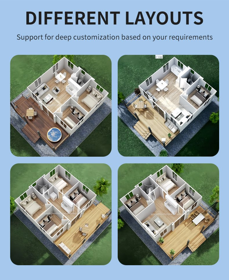 5 Bedroom House Plans Modern Family Portable Cabin House Casas Prefabricadas Style