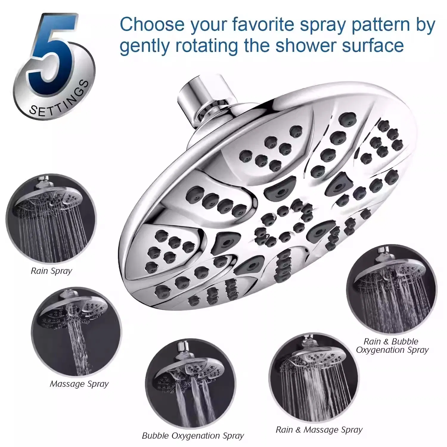 Экологичный душ-комбо: насадка дождь + ручной душ