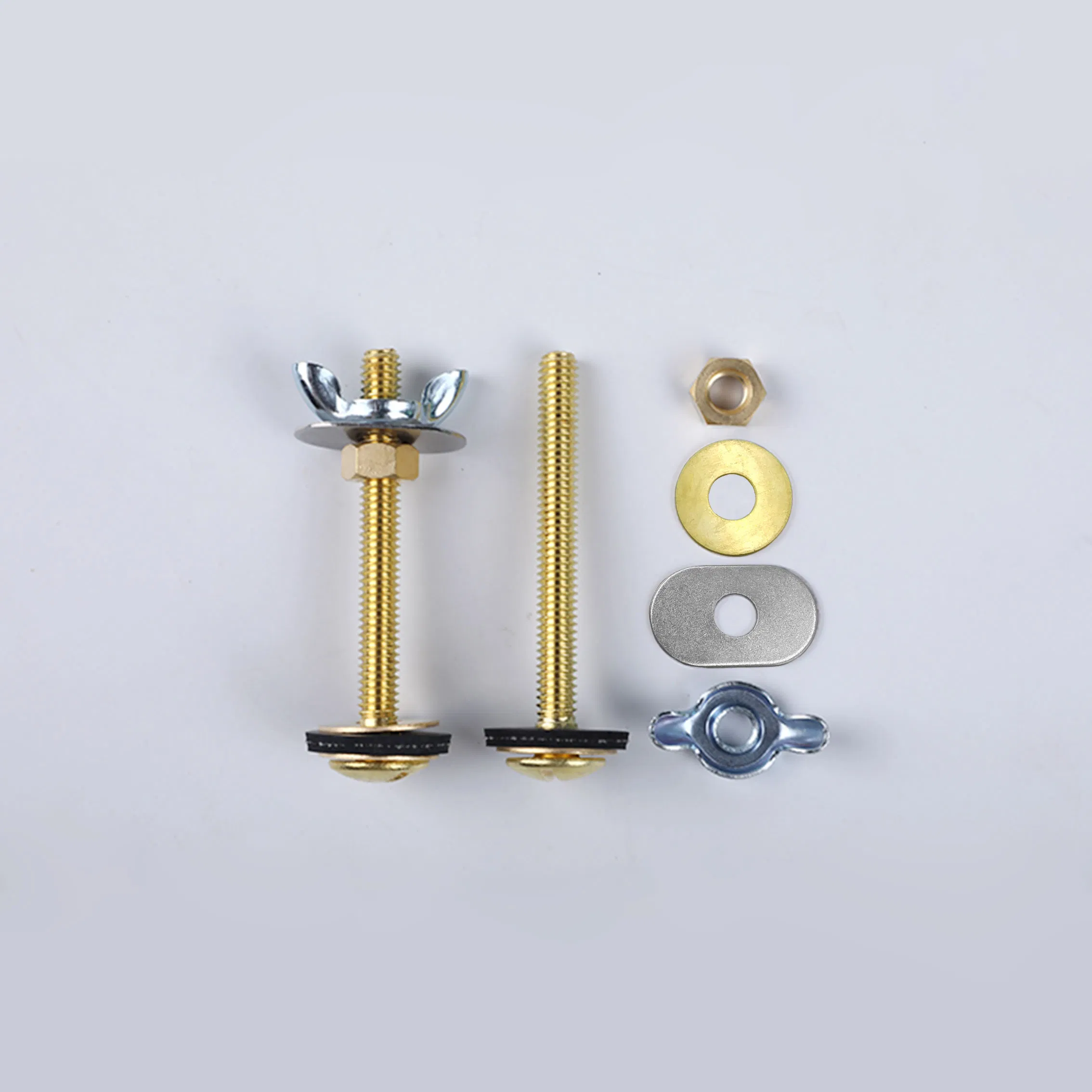 Universal Toilet Tank to Bowl Bolt Kit with Brass/ Iron Plated Colorful