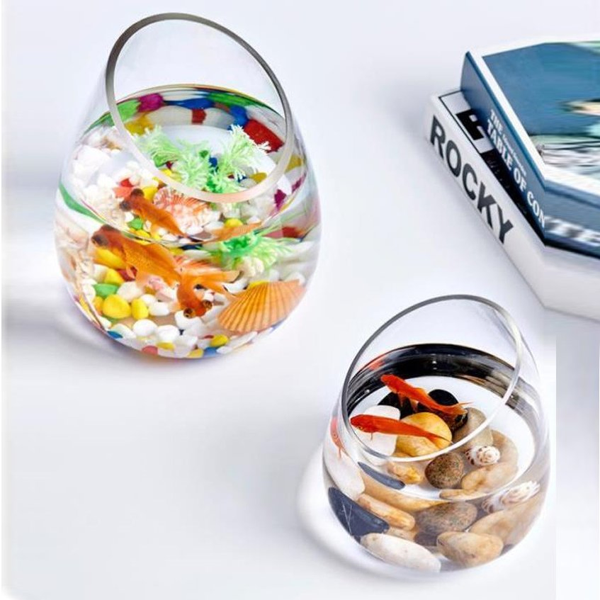 Handmade Home Decoration Clear Round Glass Size Fish Tank